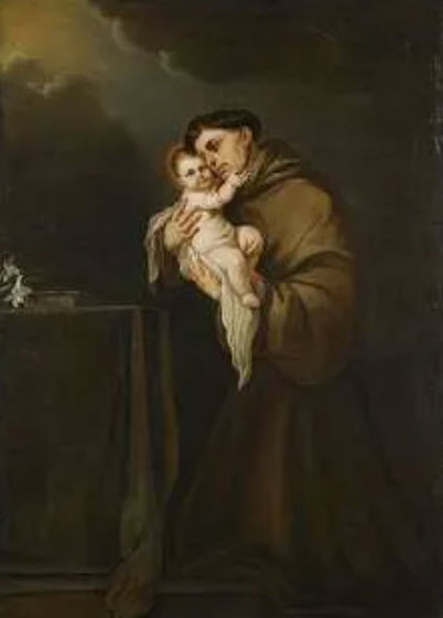 Saint Anthony holding the Christ child
